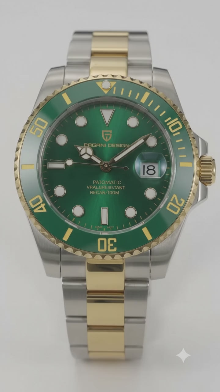 Pagani Design Submariner green gold edition