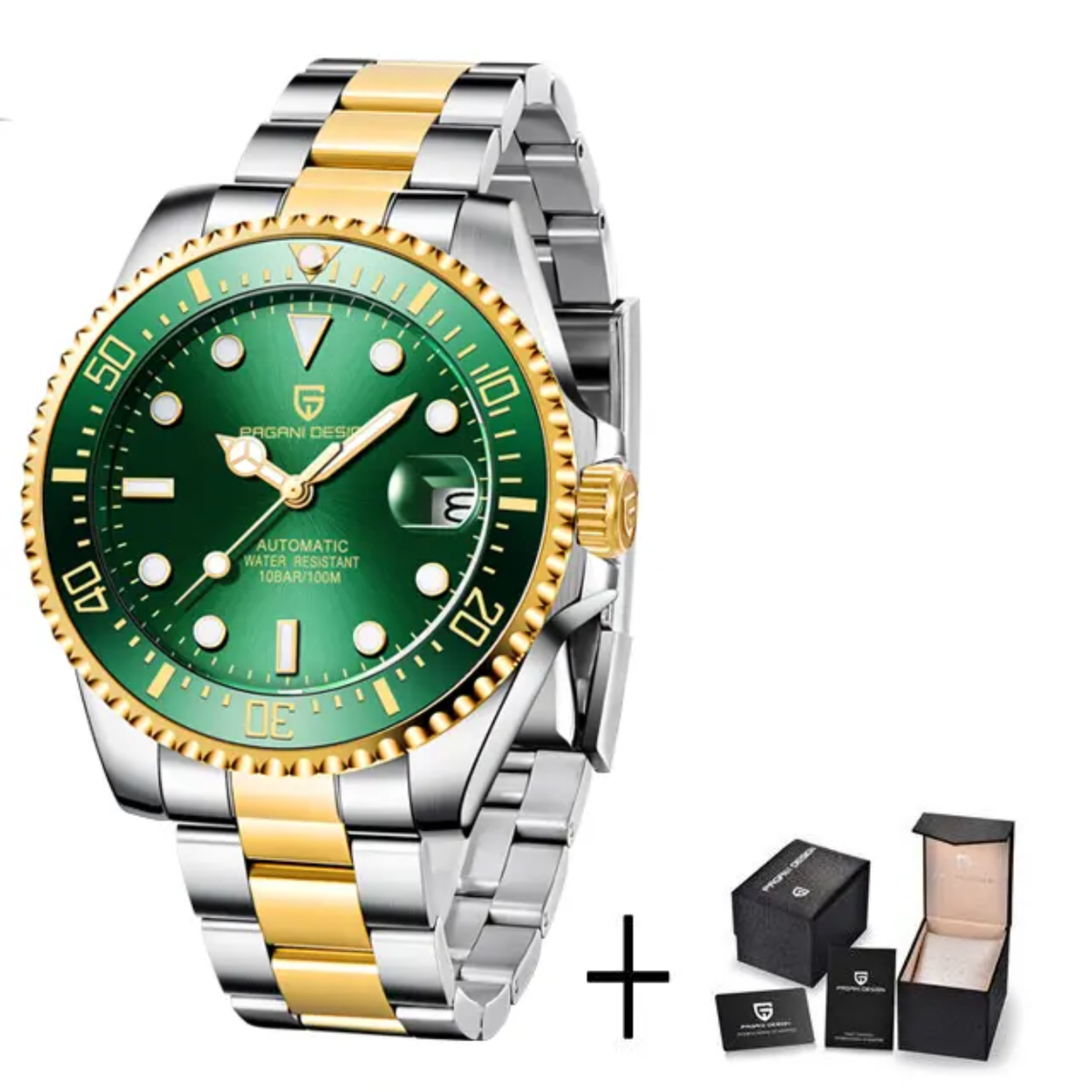 Pagani Design Submariner green gold edition